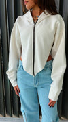 White V Cropped Jacket