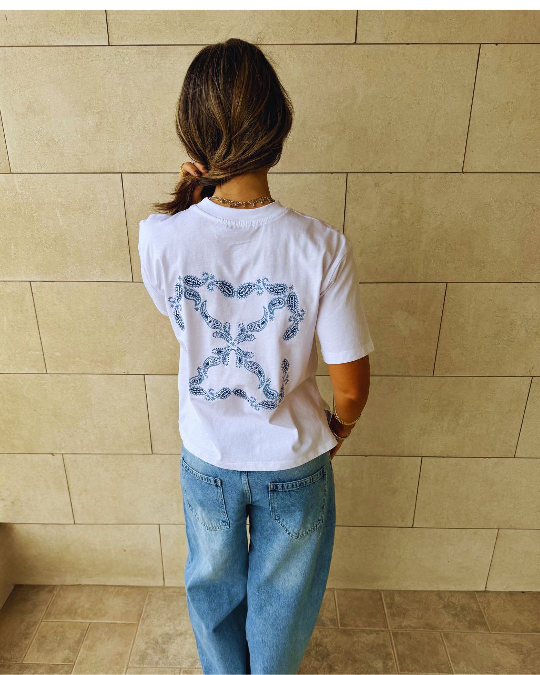 Blues Paisley Back T-Shirt