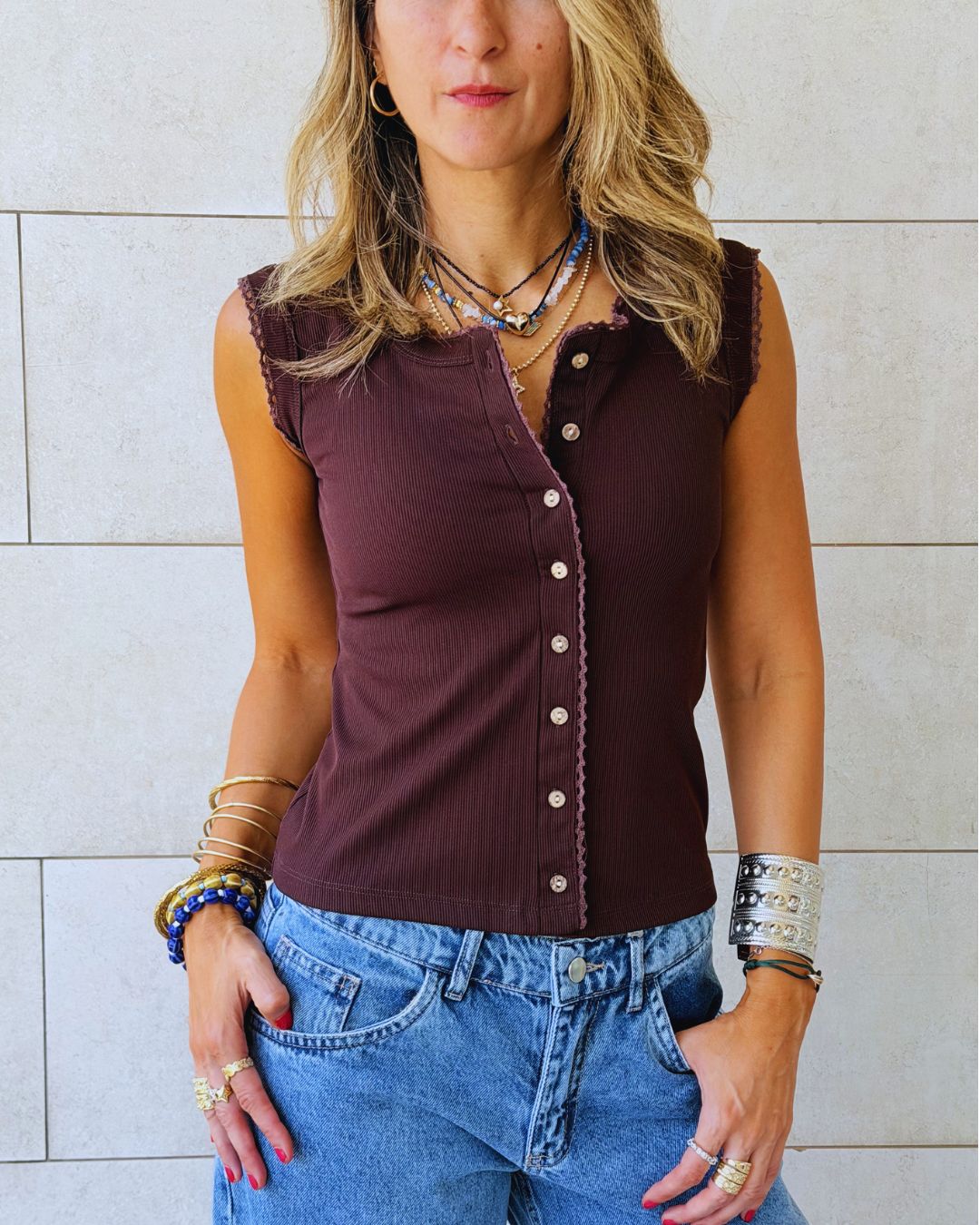 Brown Colette Tank