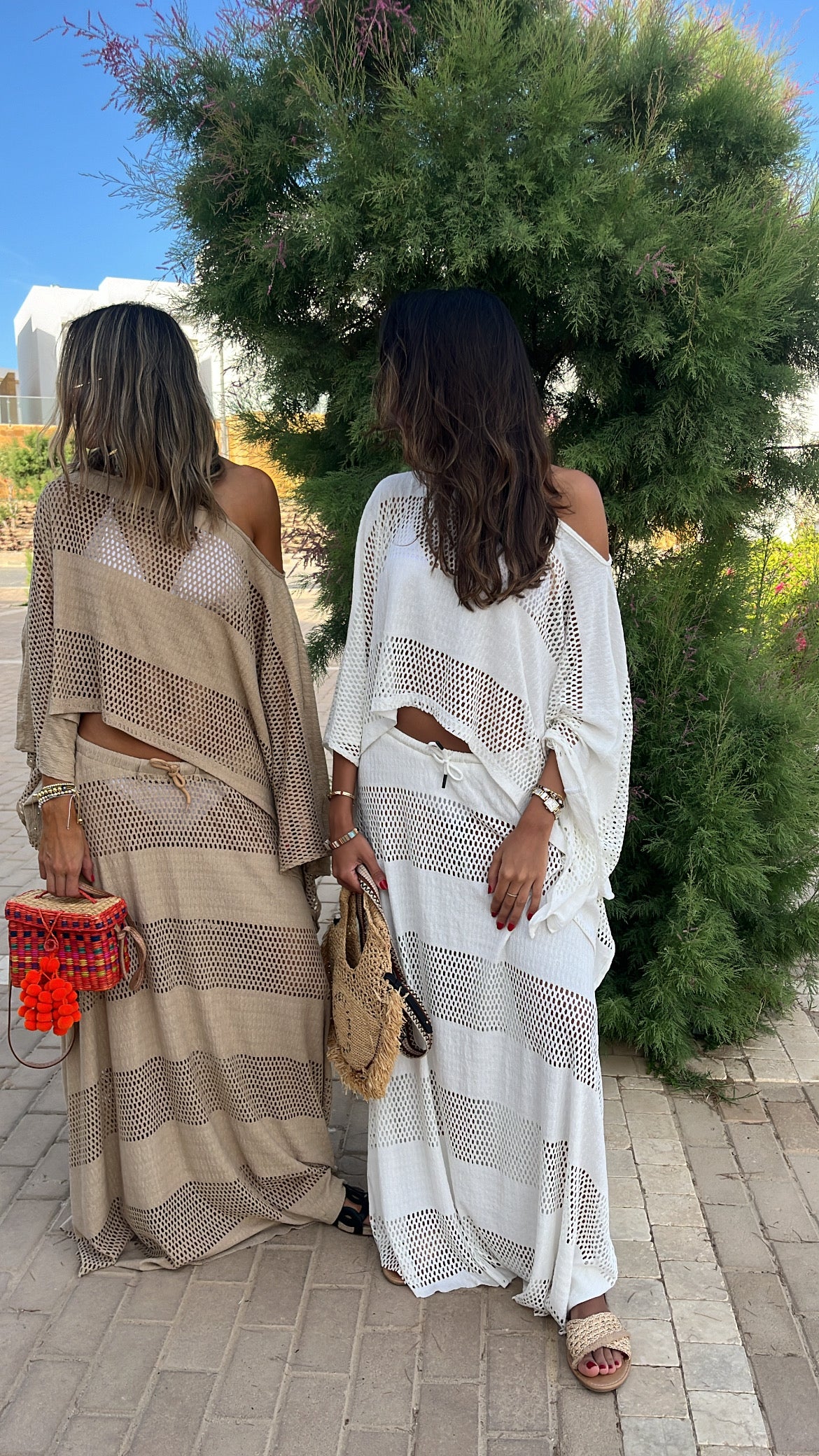 White Island Breeze Poncho Skirt Set