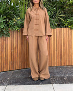 Beige Mandarin Top