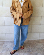 Beige Cowgirl Suede Jacket