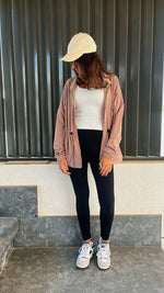 Beige Scuba Duster Jacket