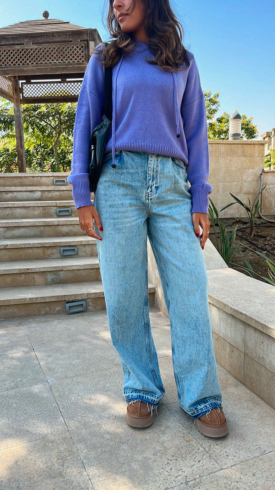 Purple Hooded Pullover