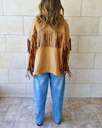 Beige Cowgirl Suede Jacket