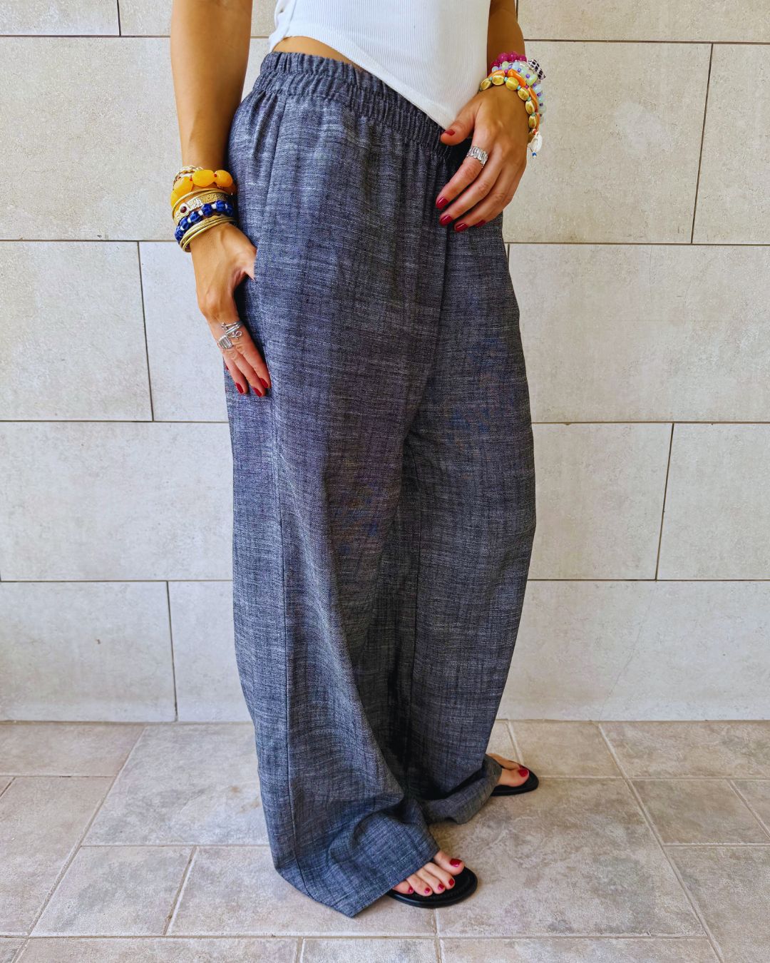 Grey Keep It Moving Pants
