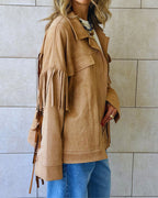 Beige Cowgirl Suede Jacket