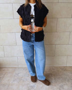 Black Whisper Statement Vest