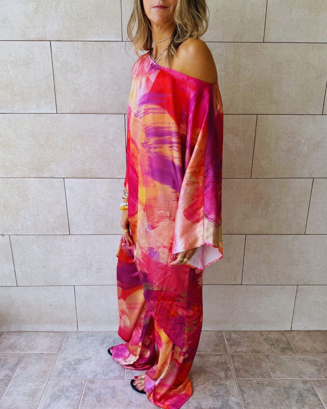 Sabbia Rosa Drift Poncho