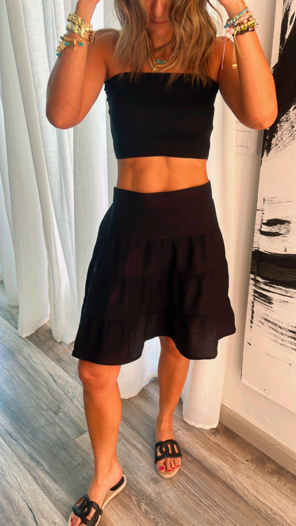 Black Classic Mini Skirt