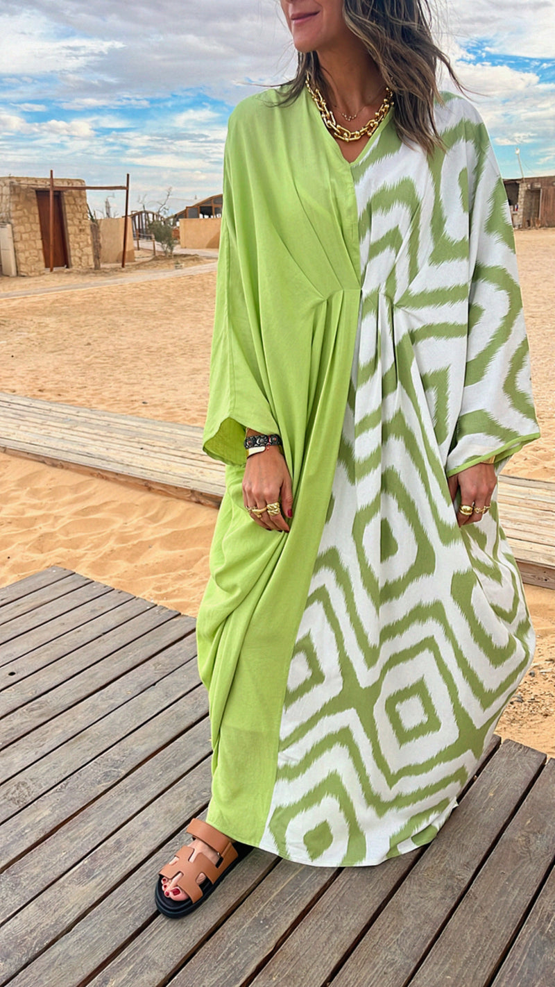 Lime Double Fun Kaftan