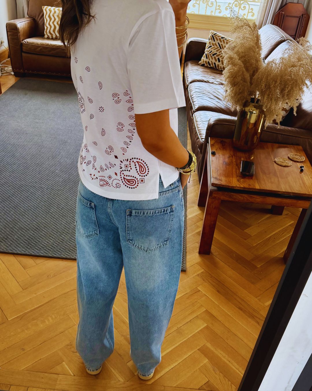 Espresso Paisley Back T-Shirt