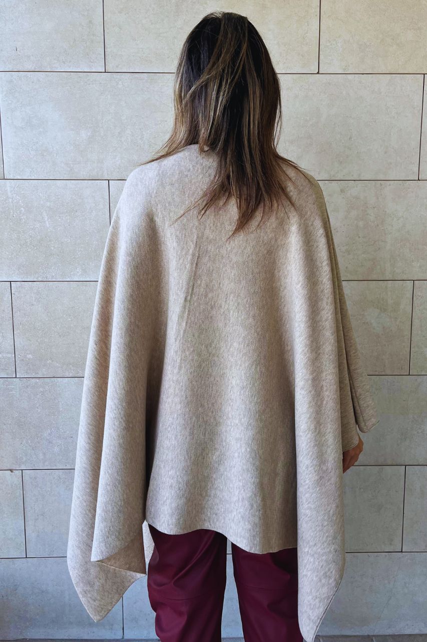 Beige Off-Duty Poncho