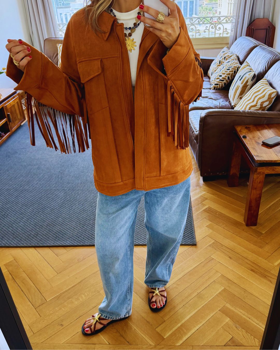Camel Cowgirl Suede Jacket