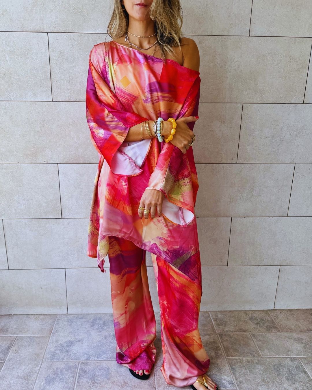 Sabbia Rosa Drift Poncho