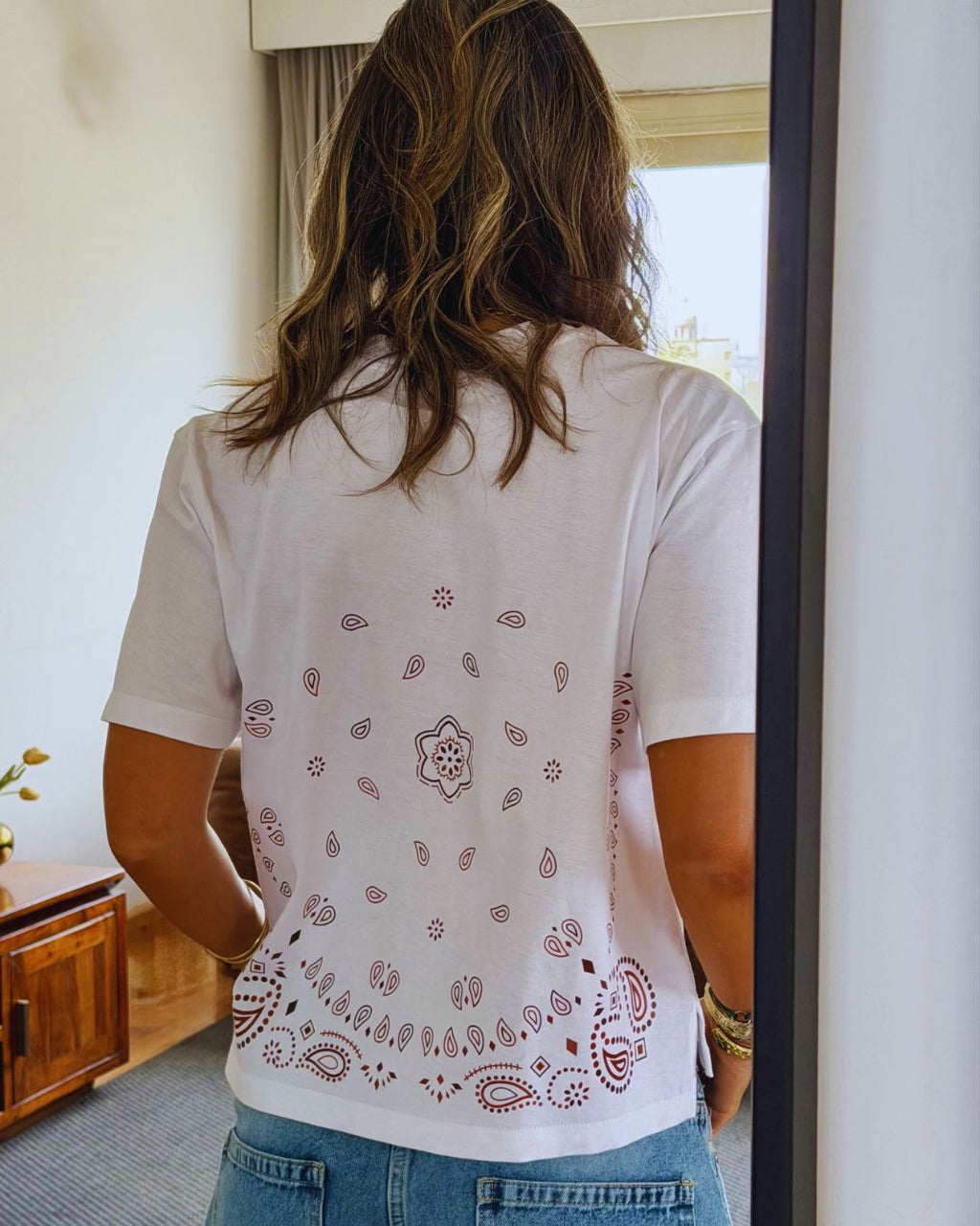 Espresso Paisley Back T-Shirt