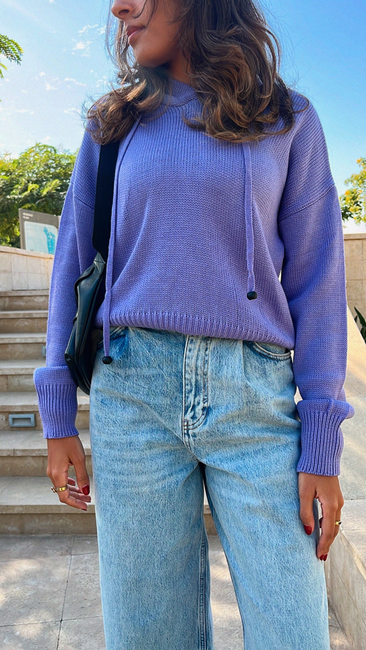 Purple Hooded Pullover