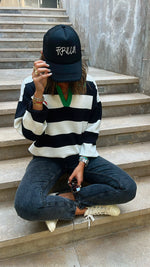 Black & Green Preppy Top