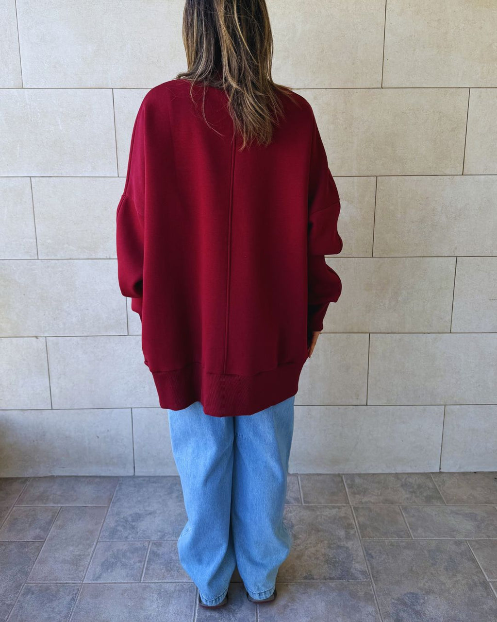 Burgundy Easy Crew Sweatshirt