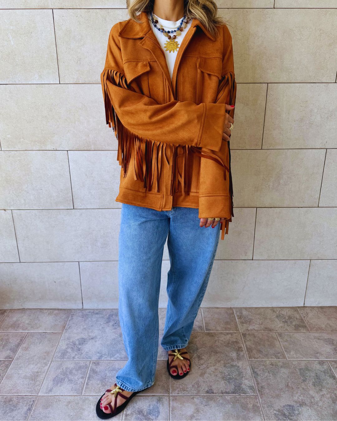 Camel Cowgirl Suede Jacket