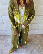 Olive Mystic Eye Cardigan