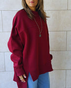 Burgundy Easy Crew Sweatshirt