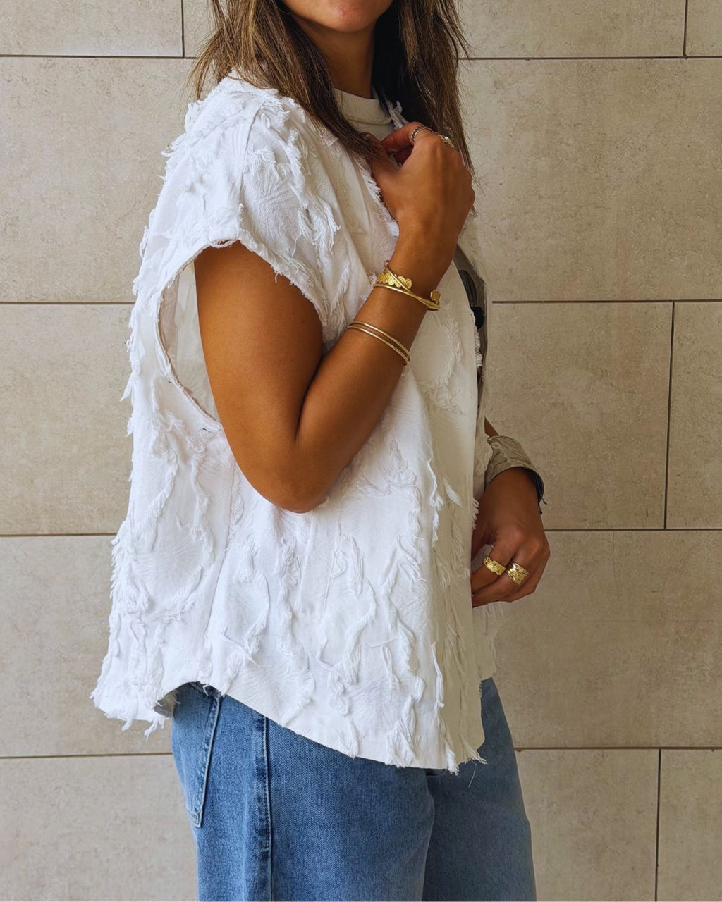 White Whisper Statement Vest