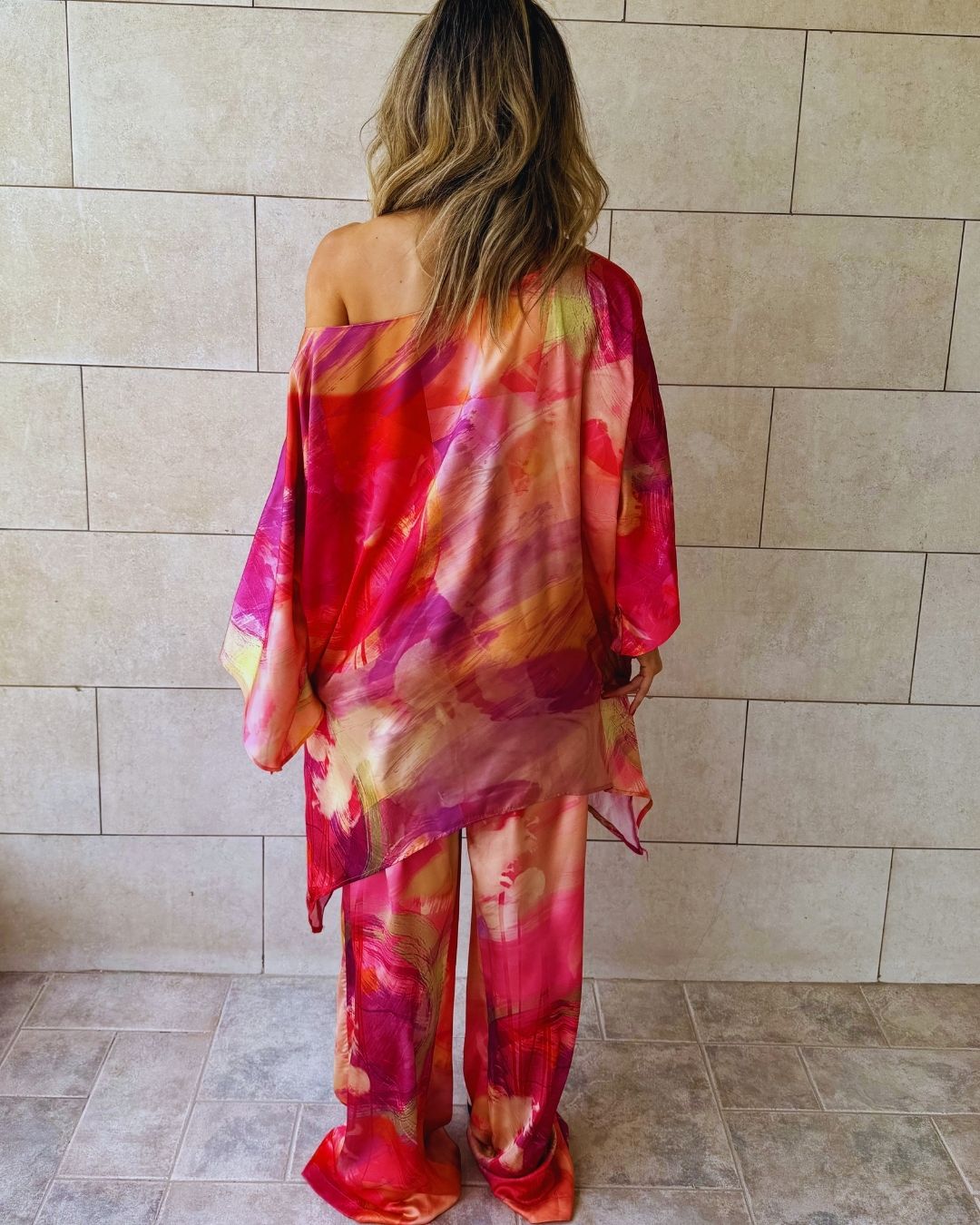Sabbia Rosa Drift Poncho