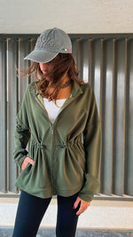 Olive Scuba Duster Jacket