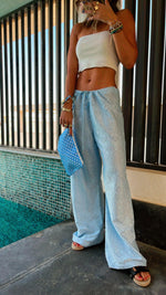 Baby Blue Bohemian Girly Pants