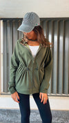 Olive Scuba Duster Jacket