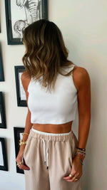 Beige Summer Trim Pants