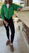 Green V Cropped Jacket