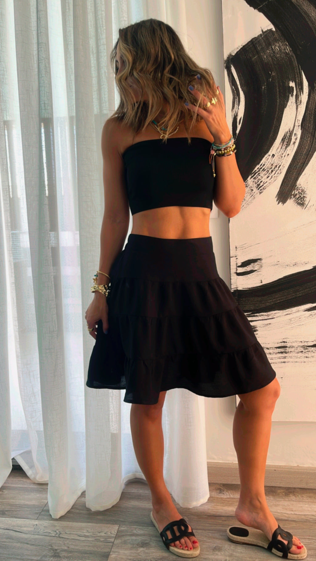 Black Classic Mini Skirt