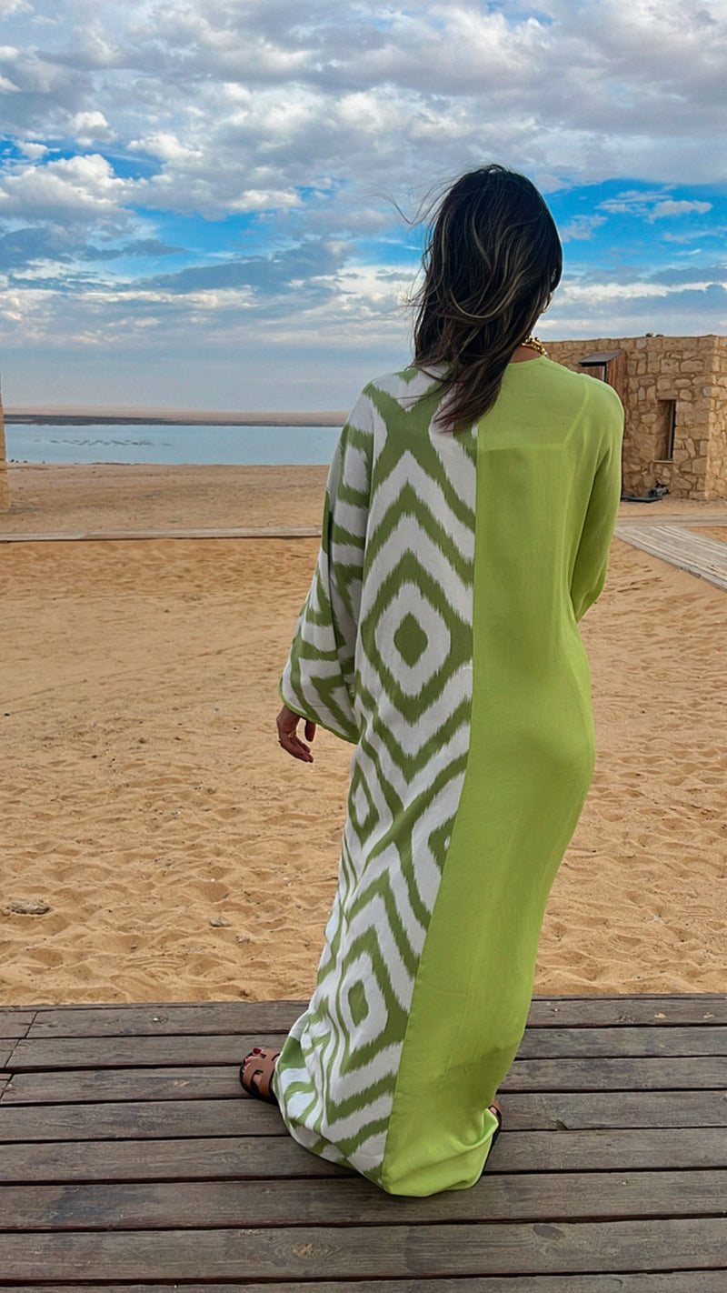 Lime Double Fun Kaftan