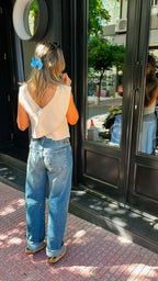 Beige Backless X Vest