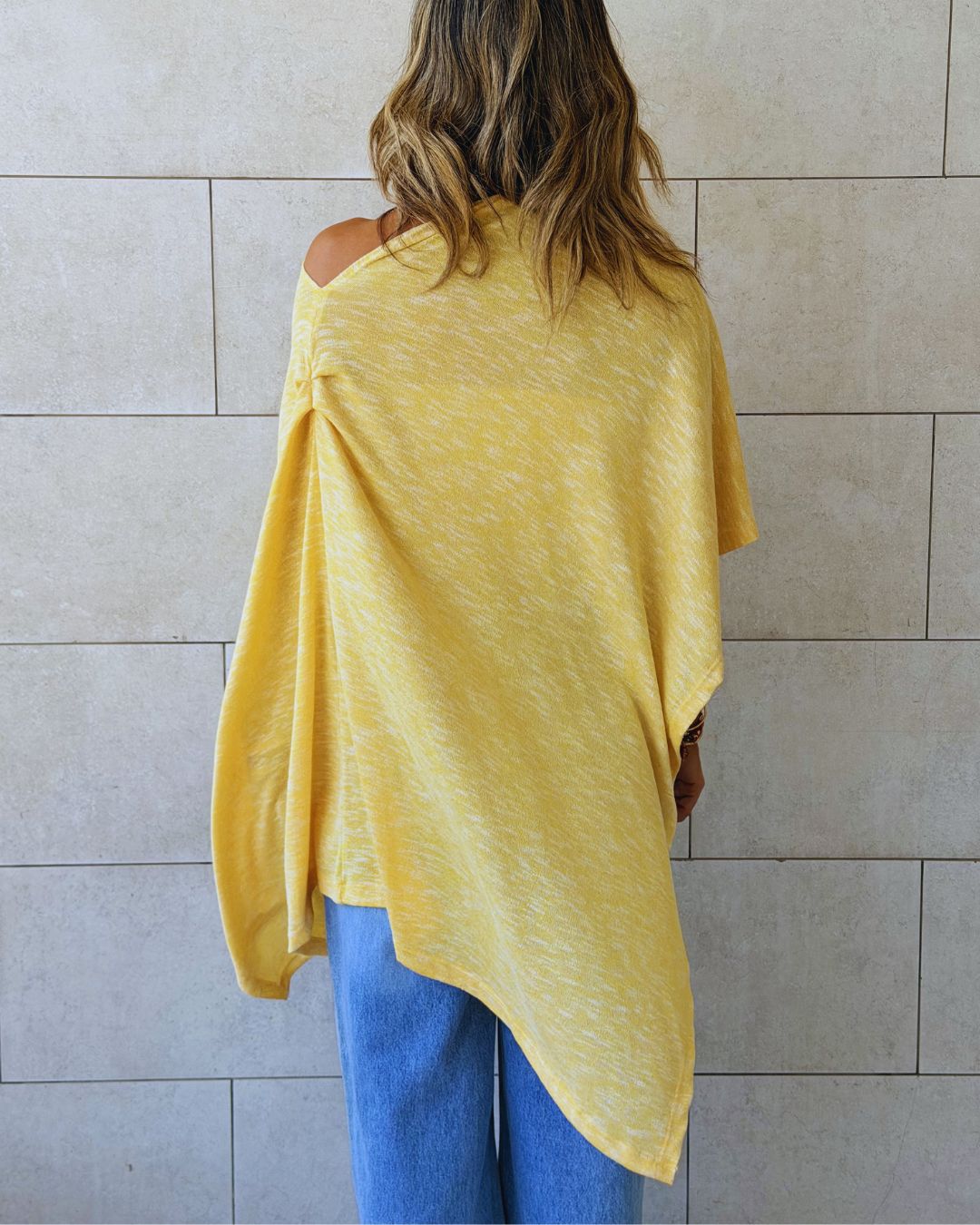 Yellow Sunwashed Riviera Poncho