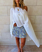 White Sundown Poncho