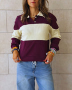 Plum Preppy Longsleeve Polo