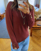 Brown Basic High Neck