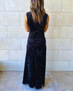 Black Soft Velvet Dress