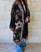 Black Nordic Star Cardigan