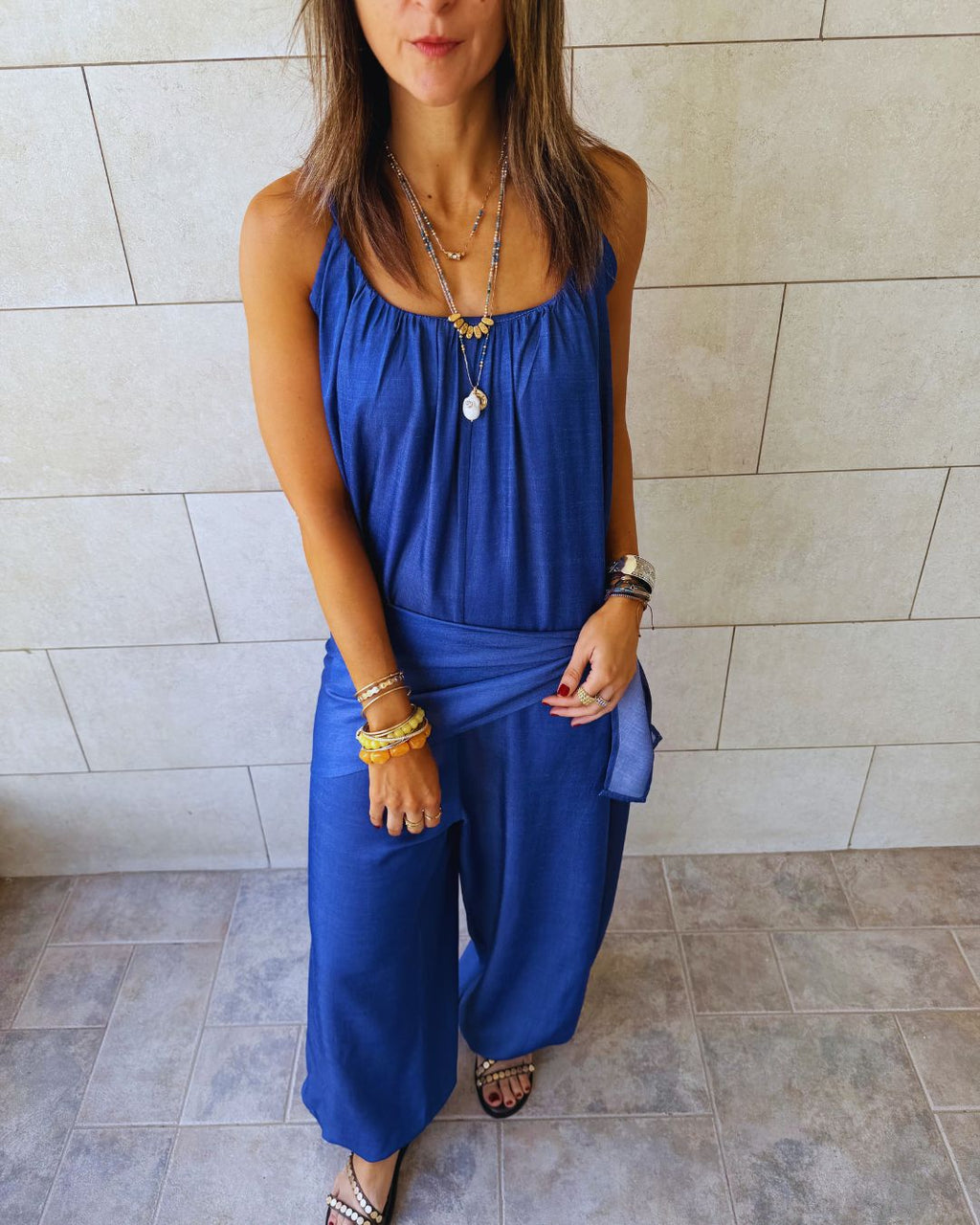 Paloma Dark Blue Denim Jumpsuit