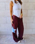 Brown Lone Star Straight Leg Sweatpants