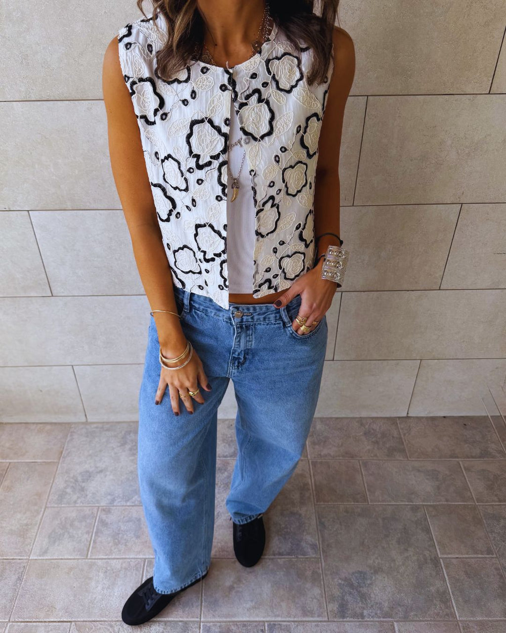 Statement Embroidery Vest