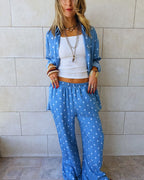 Light Blue Polka Dots Pants