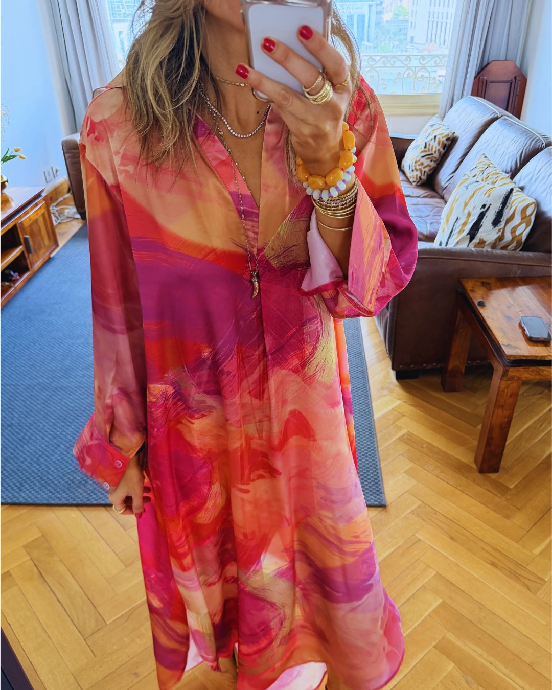 Sabbia Rosa Longsleeve Maxi Dress