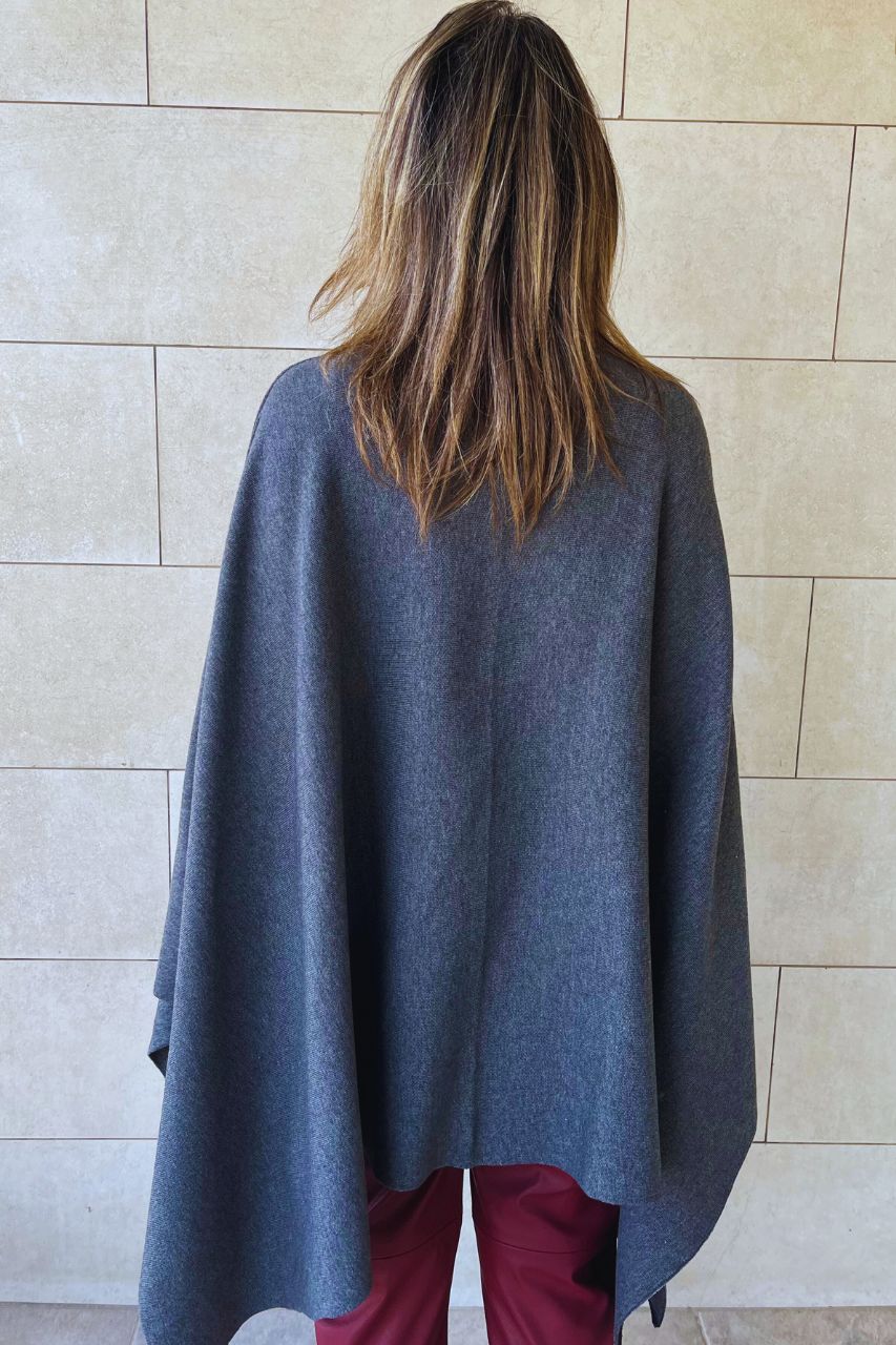 Grey Off-Duty Poncho