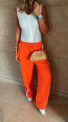 Orange Side Stripe Pants