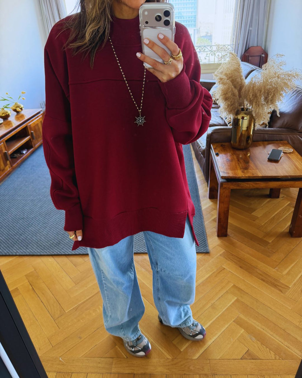Burgundy Easy Crew Sweatshirt